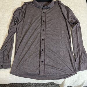 Lululemon Athletica Purple Casual Button Down Shirt